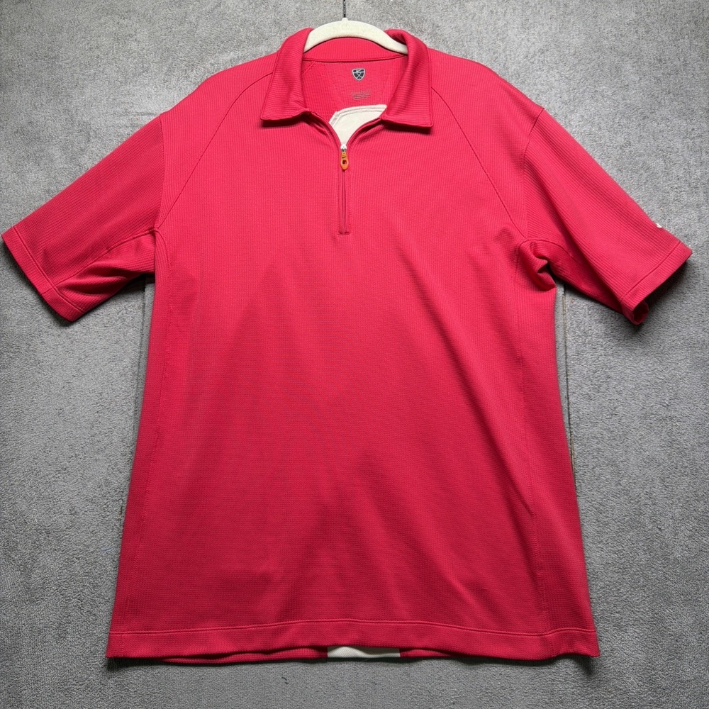 Nike Golf Dri-FIT Red Polo Shirt Mens Large Short Sleeve Performance